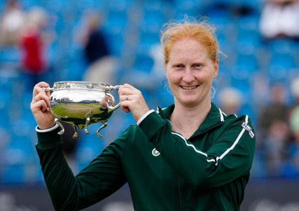 Winner Alison Van Uytvanck from Belgium with Trophy Lexus Surbiton Trophy, Day 7, Tennis, Surbiton Racket & Fitness Club, London, UK - 09 June 2024  Copyright: xDavexShopland Shutterstockx 14526576bb
