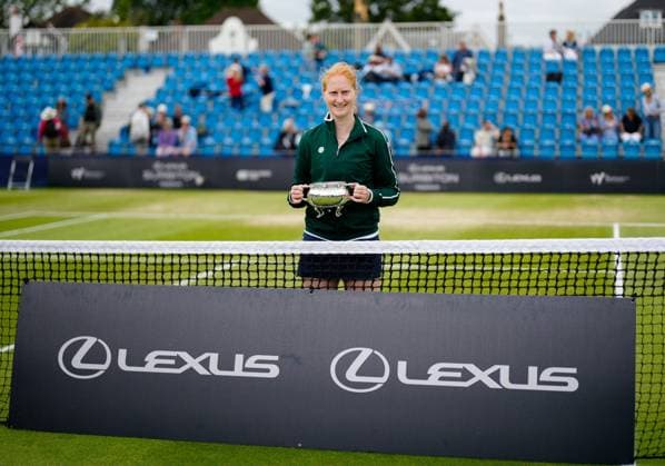 Winner Alison Van Uytvanck from Belgium with Trophy Lexus Surbiton Trophy, Day 7, Tennis, Surbiton Racket & Fitness Club, London, UK - 09 June 2024  Copyright: xDavexShopland Shutterstockx 14526576be