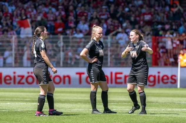 Soccer, Women, Season 2023 2024, Promotion match to 2 Bundesliga first leg , 1 FC Union Berlin SV Henstedt Ulzburg, Disappointment at Henstedt Ulzburg after conceding the 0 4 goal, 09 06 2024, Copyright: xMatthiasxKochx