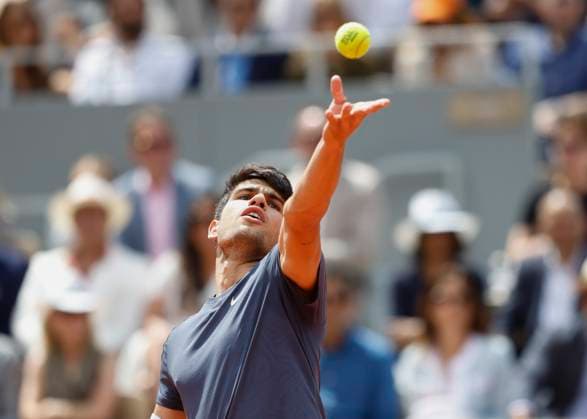 Carlos Alcaraz ESP Mens Singles, Final, Final Tennis French Open 2024 Roland Garros Paris France June 9, 2024 Copyright: xJuergenxHasenkopfx