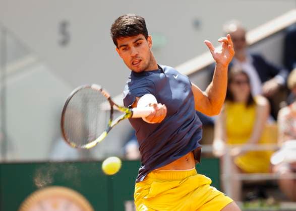 Carlos Alcaraz ESP Mens Singles, Final, Final Tennis French Open 2024 Roland Garros Paris France June 9, 2024 Copyright: xJuergenxHasenkopfx