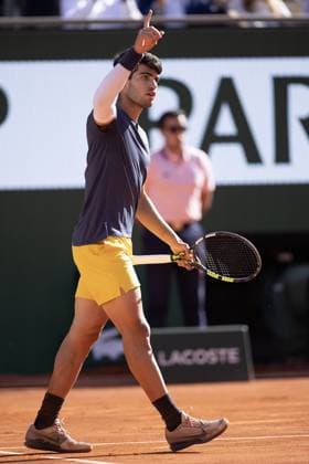 Carlos Alcaraz of Spain in action French Open Tennis, Day 15, Tennis, Roland Garros, Paris, France - 09 June 2024  Copyright: xEllaxLing Shutterstockx 14523811ar