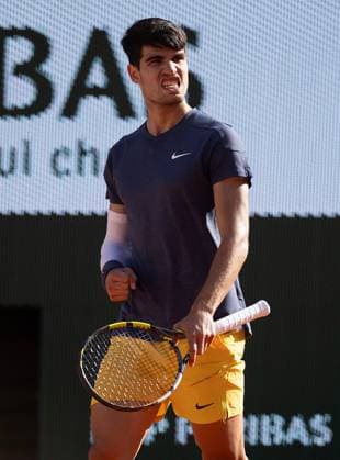 Carlos Alcaraz of Spain in action French Open Tennis, Day 15, Tennis, Roland Garros, Paris, France - 09 June 2024  Copyright: xEllaxLing Shutterstockx 14523811aq