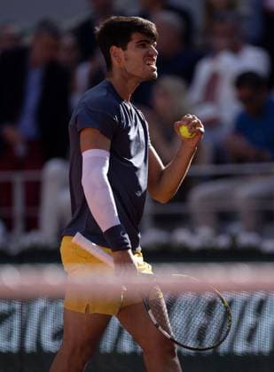 Carlos Alcaraz of Spain in action French Open Tennis, Day 15, Tennis, Roland Garros, Paris, France - 09 June 2024  Copyright: xEllaxLing Shutterstockx 14523811am
