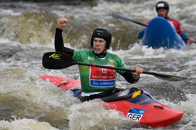 Sport Themen der Woche KW23 Sport Bilder des Tages Tillmann Roller of Germany after the Men s Kayak Cross final race during the 2024 ICF Canoe Slalom World Cup Prague, Czech Republic, June 9, 2024. (CTKxPhoto MichalxKamaryt) CTKPhotoP2024060904420  CTKPhotoP2024060904420