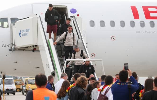 Euro 2024, Spain national team, arrival at Stuttgart airport