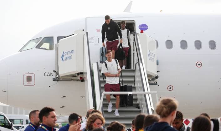 BAU 09 06 2024 Stuttgart European Football Championship Arrival of the Spanish national team at Stuttgart Airport,