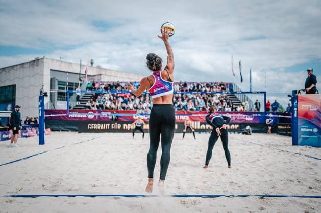 Beach Volleyball Women German Beach Tour 2024 Tourstop Bremen 09 06 2024 Thainara Mylena Feitosa de Oliveira BRA at the Bremen Waterfront Bremen Germany