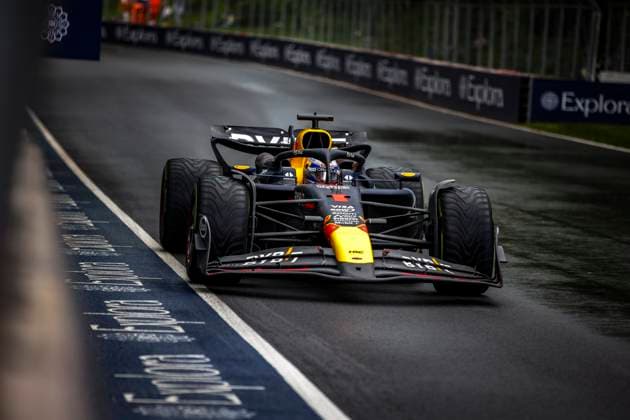 01 VERSTAPPEN Max (nld), Red Bull Racing RB20, action during the Formula 1 AWS Grand Prix du Canada 2024, 9th round of the 2024 Formula One World Championship, WM, Weltmeisterschaft from June 07 to 09, 2024 on the Circuit Gilles Villeneuve, in MontrÃ al, Canada - F1 - CANADIAN GRAND PRIX 2024 DPPI Panoramic  240609_R09_CANADA_DP_XB5_1317