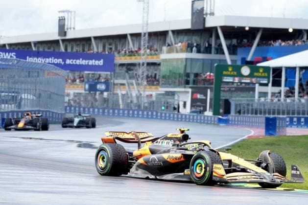 June 9, 2024, Montreal, Pq, CANADA: McLaren driver Lando Norris, of the United Kingdom, leads during the Canadian Grand Prix Formula 1 car race, in Montreal, Sunday, June 9, 2024. Canada News - June 9, 2024  - ZUMAc35_ 20240609_zaf_c35_046 Copyright: xChristinnexMuschix
