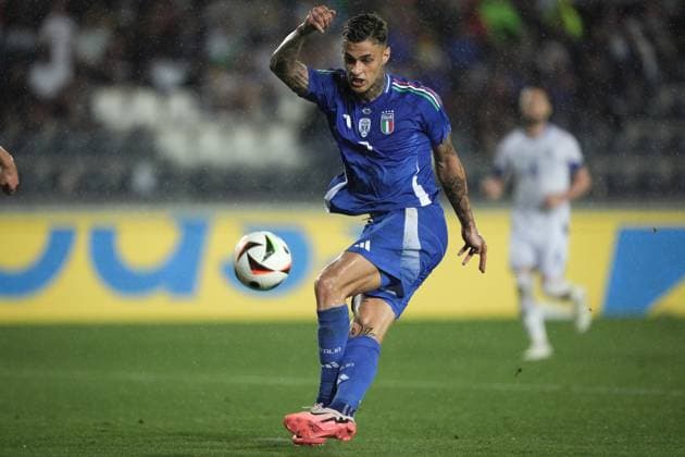 Italy s Gianluca Scamacca in action during the friendly match 2024 between Italy and Bosnia and Herzegovina at Carlo Castellani Stadium - Soccer - Empoli, Italy - Sunday June 8, 2024  Copyright: xMassimoxPaolone LaPressex