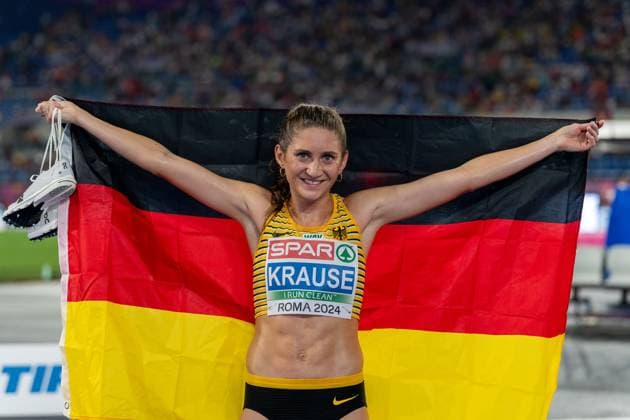 Sport Themen der Woche KW23 Sport Bilder des Tages Gesa Felicitas Krause (Silvesterlauf Trier, Germany), 3000m steeplechase women (3000m Hindernis Frauen), ITA, Leichtathletik, Athletics, European Athletics Championships Rome, Leichtathletik Europameisterschaften Rom 2024, 09.06.2024, ITA, Leichtathletik, Athletics, European Athletics Championships Rome, Leichtathletik Europameisterschaften Rom 2024, 09.06.2024 Rom *** Gesa Felicitas Krause Silvesterlauf Trier, Germany , 3000m steeplechase women 3000m steeplechase women , ITA, Leichtathletik, Athletics, European Athletics Championships Rome, Leichtathletik Europameisterschaften Rom 2024, 09 06 2024, ITA, Leichtathletik, Athletics, European Athletics Championships Rome, Leichtathletik Europameisterschaften Rom 2024, 09 06 2024 Rome Copyright: xStefanxMayerx EP_SMR