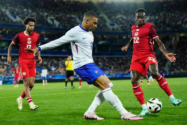 France v Canada - International Friendly, Länderspiel, Nationalmannschaft Kylian Mbappe centre-forward of France and Rea Madrid in acton during the friendly match between France and Canada at Nouveau Stade Bordeaux on June 9, 2024 in Bordeaux, France. Bordeaux France  Copyright: xJosexBretonx originalFilename:breton-francevc240609_npHUF.jpg
