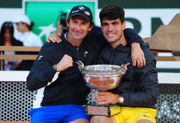 Carlos Alcaraz celebrates with Juan Carlos Ferrero French Open Tennis, Day 15, Tennis, Roland Garros, Paris, France - 09 June 2024  Copyright: xJavierxGarcia Shutterstockx 14523810by