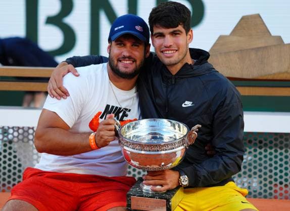 Carlos Alcaraz celebrates with his brother French Open Tennis, Day 15, Tennis, Roland Garros, Paris, France - 09 June 2024  Copyright: xJavierxGarcia Shutterstockx 14523810bo