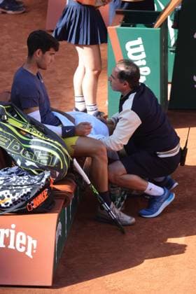 Carlos Alcaraz, ESP, during final of 2024 French Open at Roland Garros, Paris, 09 06 2024