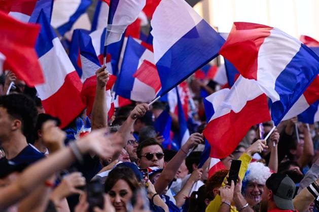 Fans of France during the Friendly match between France and Canada at Matmut Atlantique on June 09, 2024 in Bordeaux, France. ( Photo by federico pestellini panoramic ) - FOOTBALL : France vs Canada - Bordeaux - 09 06 2024 FedericoPestellini Panoramic 