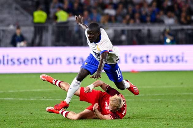 N Golo Kante ( 13 - France ) and Liam MILLAR ( 23 - Canada ) during the Friendly match between France and Canada at Matmut Atlantique on June 09, 2024 in Bordeaux, France. ( Photo by federico pestellini panoramic ) - FOOTBALL : France vs Canada - Bordeaux - 09 06 2024 FedericoPestellini Panoramic 