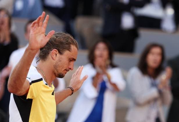(240610) -- PARIS, June 10, 2024 -- Alexander Zverev attends the awarding ceremony after the men s singles final match between Carlos Alcaraz of Spain and Alexander Zverev of Germany at the French Open tennis tournament at Roland Garros, Paris, France, June 9, 2024. ) (SP)FRANCE-PARIS-TENNIS-FRENCH OPEN-MEN S SINGLES-FINAL GaoxJing 
