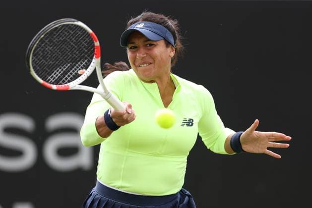 Heather Watson during her 1st round match on Centre Court against Kayla Day. Rothesay Open Nottingham, Day 1, Tennis, Lexus Nottingham Tennis Centre, Nottingham, UK - 10 June 2024  Copyright: xRyanxBrowne Shutterstockx 14523726f