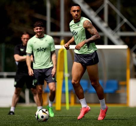 Republic of Ireland Squad Training, Estadio de Sao Miguel, Azores, Portugal 10 6 2024 Adam Idah Adam Idah 10 6 2024  Copyright: x INPHO RyanxByrnex RB1_8578