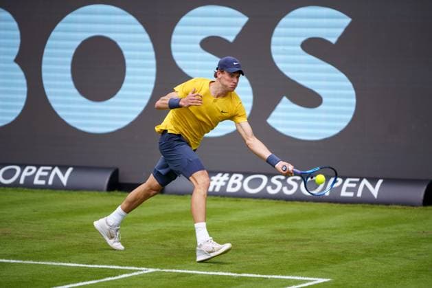 BOSS Open ATP 250 2024 Stuttgart, 10 06 2024 Jack Draper GBR, Great Britain First round BOSS Open 2024, ATP 250, TC Weissenhof grounds on 10 06 2024, Stuttgart Copyright: xBEAUTIFULxSPORTSx Pajonkx
