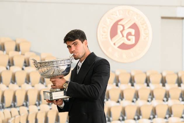 Tennis, French Open winner Carlos Alcaraz - photo shoot