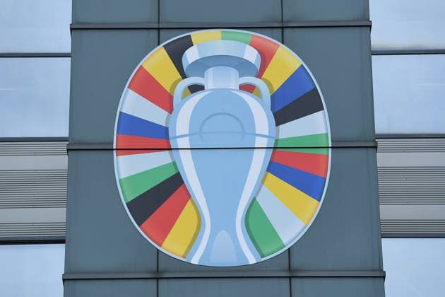 UEFA EURO 2024 Stadium Open Media Days on 10 06 2024 in the Arena AufSchalke in Gelsenkirchen Logo EURO 2024 xRx