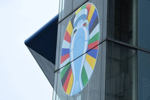 UEFA EURO 2024 Stadium Open Media Days on 10 06 2024 in the Arena AufSchalke in Gelsenkirchen Logo EURO 2024 xRx