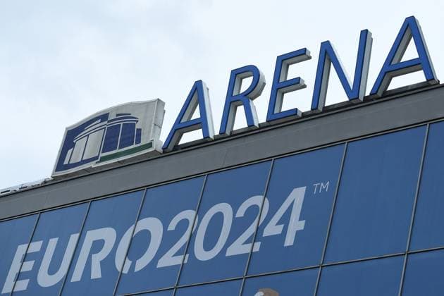 UEFA EURO 2024 Stadium Open Media Days on 10 06 2024 in the Arena AufSchalke in Gelsenkirchen Arena logo lettering xRx