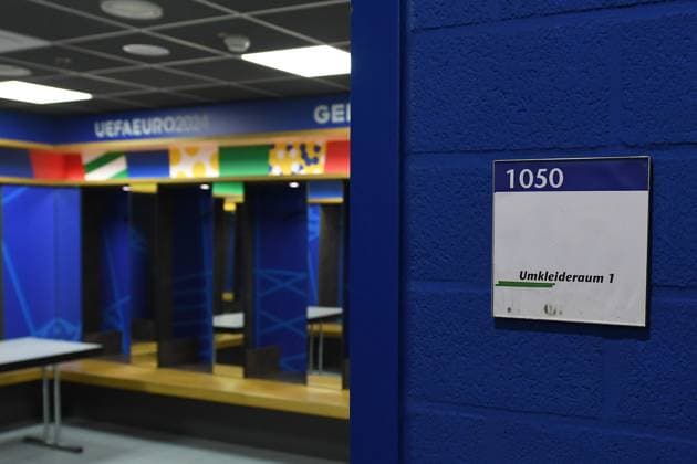UEFA EURO 2024 Stadium Open Media Days on 10 06 2024 in the Arena AufSchalke in Gelsenkirchen Changing room in the Arena AufSchalke xRx