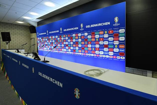 UEFA EURO 2024 Stadium Open Media Days on 10 06 2024 in the Arena AufSchalke in Gelsenkirchen Press conference room in the Arena AufSchalke xRx