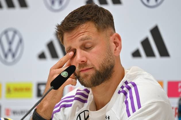 Niclas FUELLKRUG GER , single picture,cropped single motif,portrait,portrait,portrait press conference, German national football team,training camp in Herzogenaurach on 10 06 2024