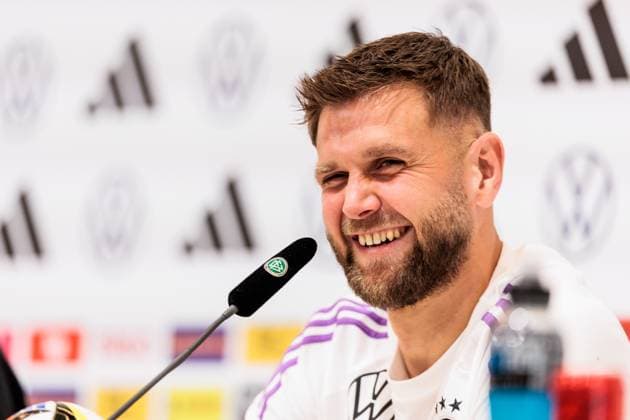 Training camp preparation UEFA EURO 2024 Germany 10 06 2024 Niclas Füllkrug Germany, 9 laughing, laughing Training camp preparation UEFA EURO 2024 Germany Press conference HerzoBase, Herzogenaurach on 10 06 2024 Copyright: xBEAUTIFULxSPORTS Wunderlx