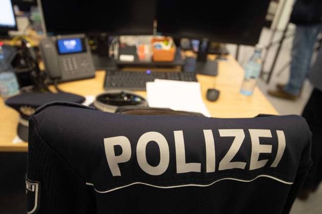 The IPCC in Neuss, interior view, general, feature, border motif, symbol photo Opening of the IPCC International Police cooperation Center for the UEFA European Football Championship 2024, , Neuss, on 10 06 2024 Â