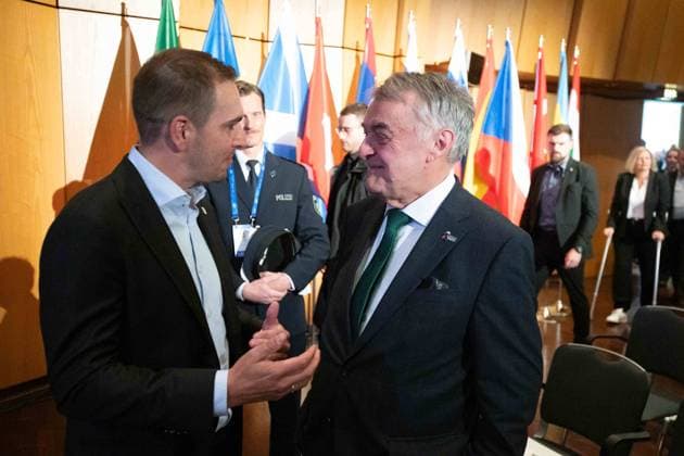 from left Philipp LAHM, Tournament Director UEFA Euro 2024, and Herbert REUL, CDU, Minister of the Interior of North Rhine-Westphalia, opening of the IPCC International Police cooperation Center for the UEFA European Football Championship 2024, Neuss, on 10 06 2024 Â