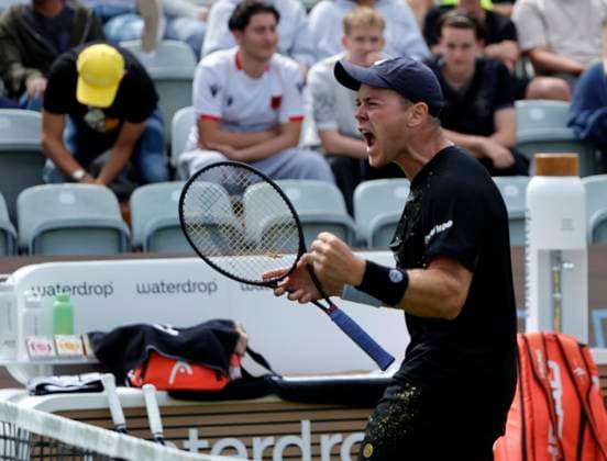 10 06 2024, Boss Open 2024, ATP Tour 250, TC Weissenhof Stuttgart, Tennis, Sport, in the picture Dominik Koepfer GER winner against Zhizhen Zhang CHN
