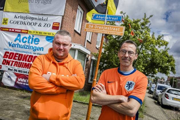 BREDA - 10-06 -2024. Oranjestraat Ahornstraat Breda. (l-r) Jaimy Weijgers, Christiaan de Leij. Oranjestraat Ahornstraat Breda  x25461978x Copyright: