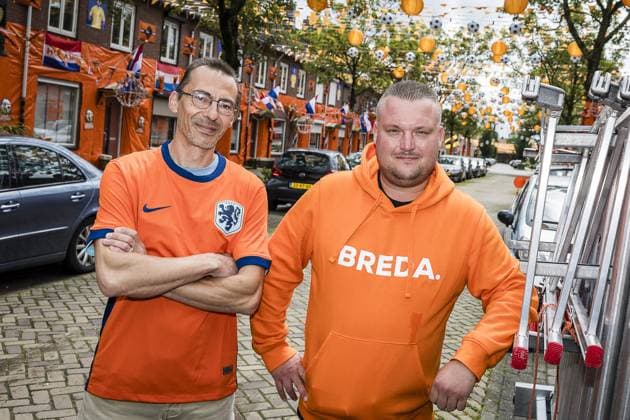 BREDA - 10-06 -2024. Oranjestraat Ahornstraat Breda. (l-r) Christiaan de Leij, Jaimy Weijgers Oranjestraat Ahornstraat Breda  x25461980x Copyright: