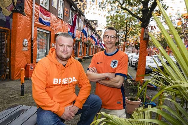 EURO 2024, national team Netherlands, fans and city dressing in the Oranjestraat in Breda