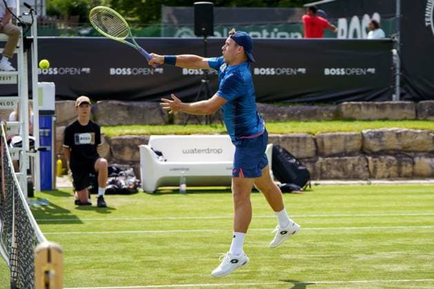 BOSS Open ATP 250 2024 Stuttgart, 10 06 2024 Lucas Miedler AUT, Austria First round BOSS Open 2024, ATP 250, TC Weissenhof grounds on 10 06 2024, Stuttgart Copyright: xBEAUTIFULxSPORTSx Pajonkx