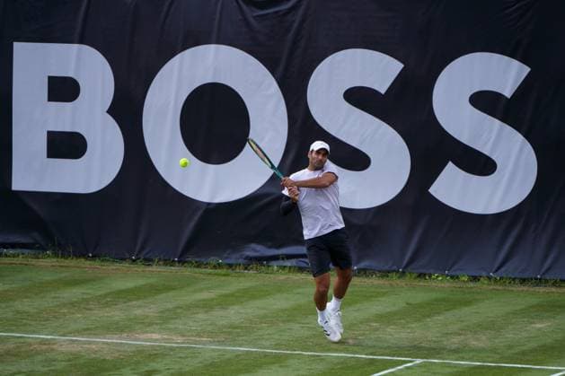 BOSS Open ATP 250 2024 Stuttgart, 10 06 2024 Benjamin Hassan DEU, Germany First round of BOSS Open 2024, ATP 250, TC Weissenhof on 10 06 2024, Stuttgart Copyright: xBEAUTIFULxSPORTSx Pajonkx