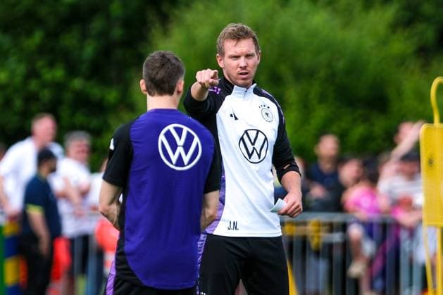 Julian Nagelsmann Germany , Coach Gestures, Facial expressions, Emotions, GER, DFB, Public training, Football mens national team Germany, UEFA European Football Championship 2024, Herzogenaurach 10 06 2024 GER, DFB, Public training, Football mens national team Germany, UEFA European Football Championship 2024, Herzogenaurach 10 06 2024 Herzogenaurach Copyright: xEibner-Pressefoto FlorianxWieganx EP_FWD