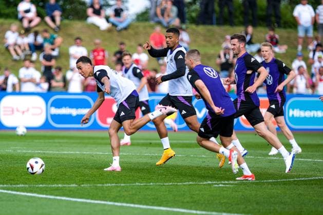 Jamal Musiala Germany , 10 on the ball, GER, DFB, Public training, Football mens national team Germany, UEFA European Football Championship 2024, Herzogenaurach 10 06 2024 GER, DFB, Public training, Football mens national team Germany, UEFA European Football Championship 2024, Herzogenaurach 10 06 2024 Herzogenaurach Copyright: xEibner-Pressefoto FlorianxWieganx EP_FWD