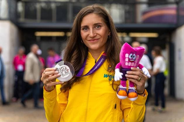 Gesa Felicitas Krause Silvesterlauf Trier, Germany , 3000m steeplechase women 3000m steeplechase women , Medal, Silver, Award ceremony, ITA, Leichtathletik, Athletics, European Athletics Championships Rome, Leichtathletik Europameisterschaften Rom 2024, 10 06 2024, ITA, Leichtathletik, Athletics, European Athletics Championships Rome, Leichtathletik Europameisterschaften Rom 2024, 10 06 2024 Rome Copyright: xStefanxMayerx EP_SMR