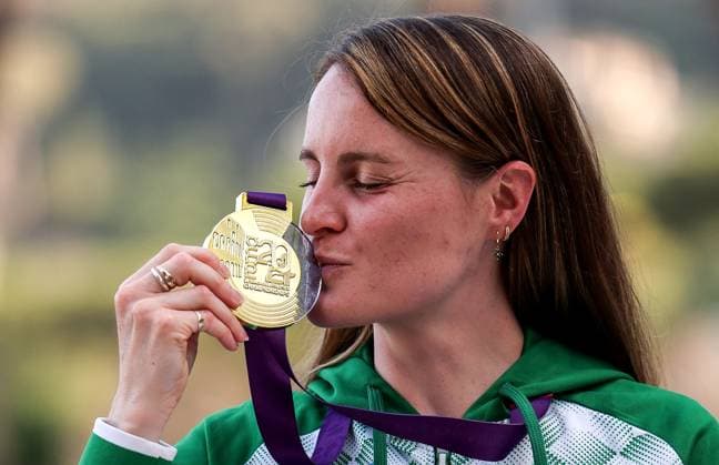 2024 European Athletics Championships, Stadio Olympico, Rome 10 6 2024 Women™s 1500m Final Medal Presentation Ireland™s Ciara Mageean with her gold medal Ciara Mageean with her gold medal 10 6 2024  Copyright: x INPHO MorganxTreacyx MT2_3601