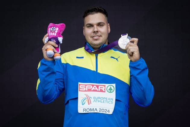 Athletics, European Championships in Rome, men, hammer throw, award ceremony