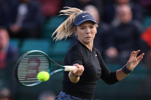 Katie Boulter during her round of 32 match on Centre Court against Harriet Dart Rothesay Open Nottingham, Day 1, Tennis, Lexus Nottingham Tennis Centre, Nottingham, UK - 10 June 2024  Copyright: xRyanxBrowne Shutterstockx 14523726fb