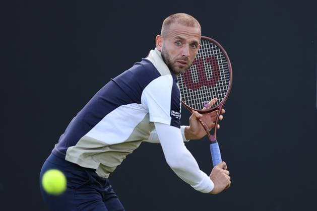 Daniel Evans during a round of 32 match on Centre Court against Dominic Stricker Rothesay Open Nottingham, Day 1, Tennis, Lexus Nottingham Tennis Centre, Nottingham, UK - 10 June 2024  Copyright: xRyanxBrowne Shutterstockx 14523726fq
