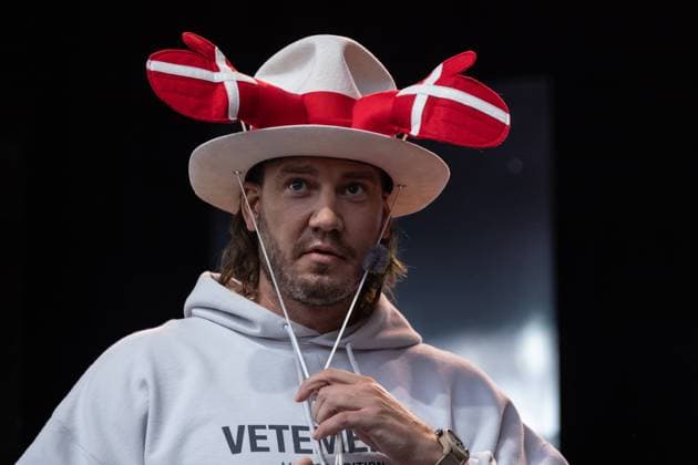 Nicklas Bendtner, former striker on the Danish men s national football team on the stage in Tivoli in Copenhagen Monday June, 10, 2024. DBU, TV2 and Tivoli send the Danish men s national football team off to the UEFA EURO, EM, Europameisterschaft,Fussball 2024 with a live show from Tivoli in Copenhagen Copenhagen Tivoli Denmark Copyright: xKristianxTuxenxLadegaardxBergx 2E6A5519